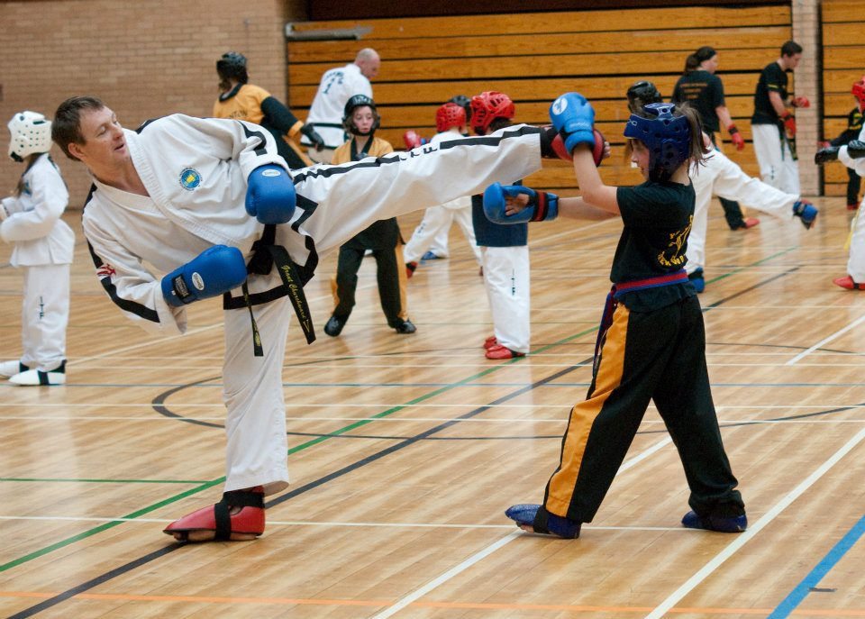 Junior Taekwondo sparring class