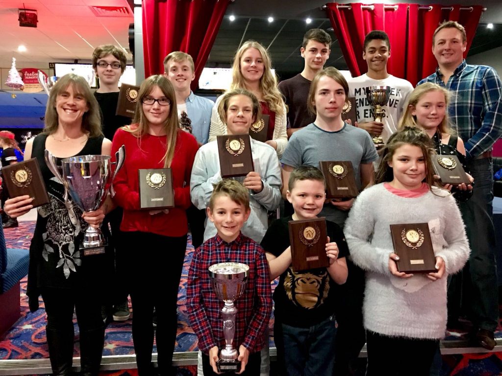 All the Annual Award Winners 2017 pictured together at the annual party at AMF Bowling