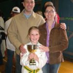 Charlie Bradford Gibbs winning her first Trophy in her first competition 2005