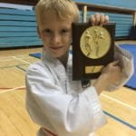 Mr Jake Hawkesford, receiving the Grading Award for December 2017 from Torbay Taekwondo Schools