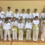 Torbay Taekwondo Students receiving their new belts and certificates June 2018