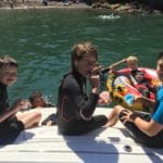 Torbay Tkd students making the most of the beautiful bay. Summer boat fun 2017.