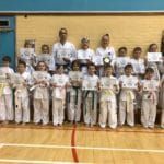 Torbay Taekwondo Students receiving their new belts and certificates Mar 2019