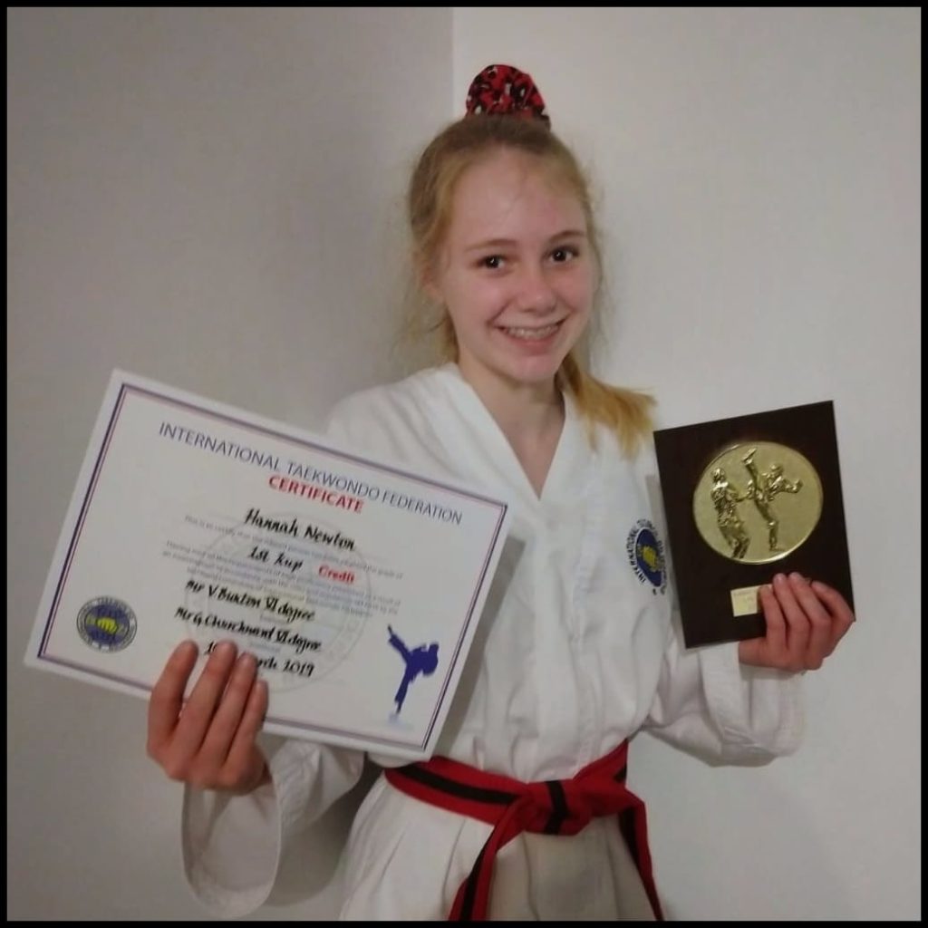 Miss Hannah Newton receiving the Grading Award in March 2019 at Torbay ...