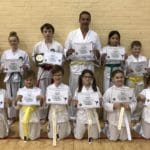 Torbay Taekwondo Students receiving their new belts and certificates September 2019