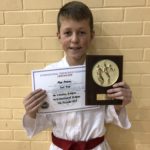 Mr Max Broom receiving the Grading Award in December 2019 at Torbay Taekwondo Schools