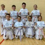 Torbay Taekwondo junior Students receiving their new belts and certificates September 2021