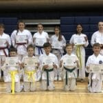 Torbay Taekwondo Students receiving their new belts and certificates June 2021